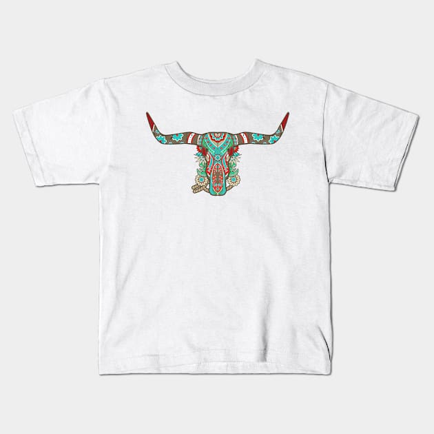 Longhorn Festival Kids T-Shirt by Dheograft